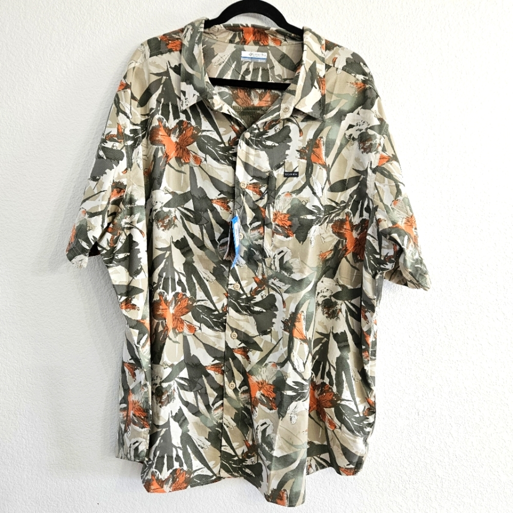 New Columbia Men's 3XL Silver Ridge Utility Lite Novelty Short Sleeve Shirt